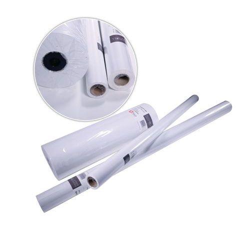 Illustration de : Rouleau kraft - 25 m x 1 m - 60 g - blanc