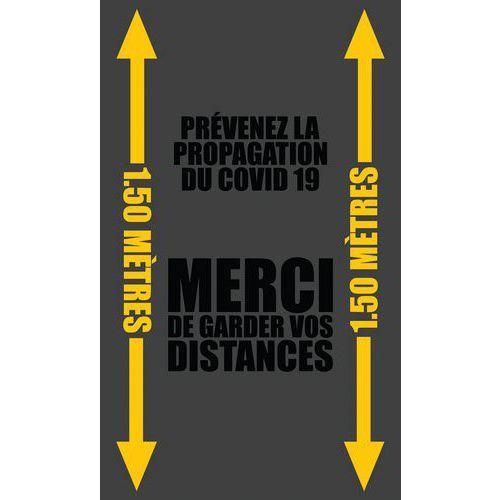 Tapis imprimé Washable merci de garder vos distances - Français. thumbnail image 1