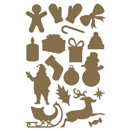 Illustration de : Pochette 20 feuilles gommettes décoratives noël - Maildor