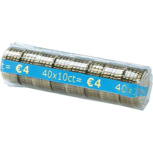 Lot de 100 Étui à monnaie en PET - pièces 0,10 Euro 40 pcs/tube thumbnail image 1