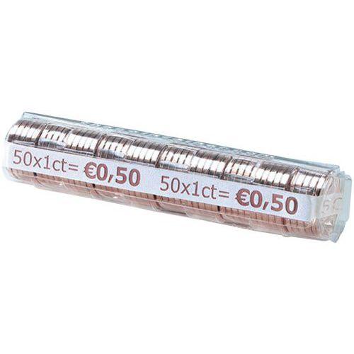 Lot de 100 Étui à monnaie en PET - pièces 0,01 Euro 50 pcs/tube thumbnail image 1