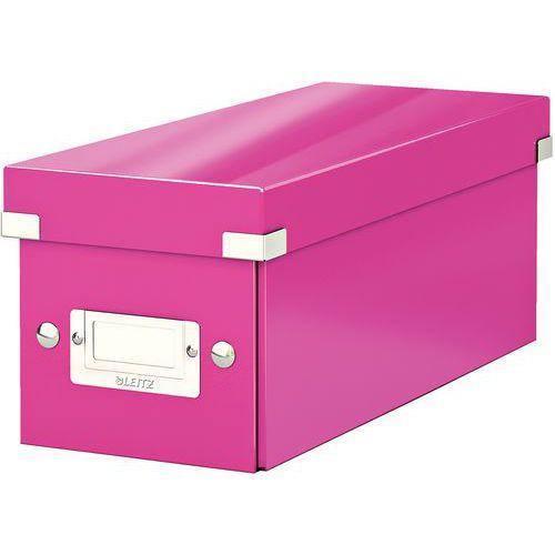 Lot de 6 Boîte de rangement Leitz Click & Store, format CD Rose thumbnail image 1
