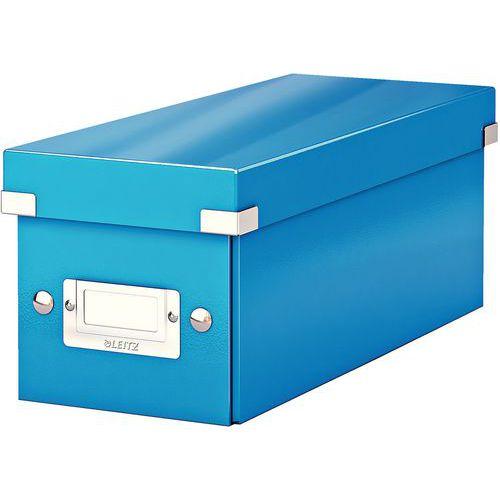 Lot de 6 Boîte de rangement Leitz Click & Store, format CD Bleu thumbnail image 1