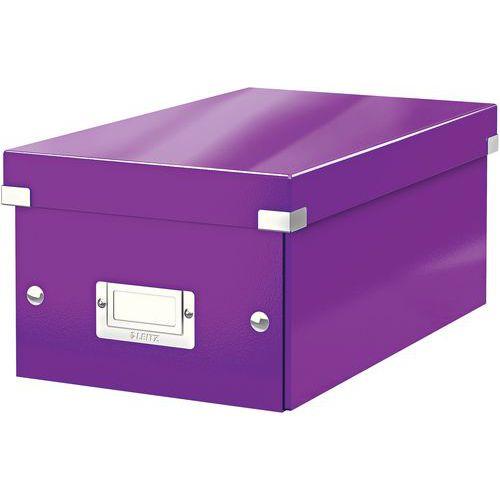 Lot de 6 Boîte de rangement Leitz Click & Store, format DVD Violet thumbnail image 1
