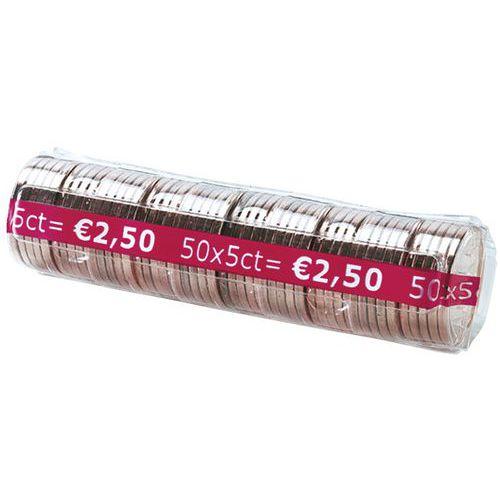 Lot de 100 Étui à monnaie en PET -  pièces 0,05 Euro 50 pcs/tube thumbnail image 1