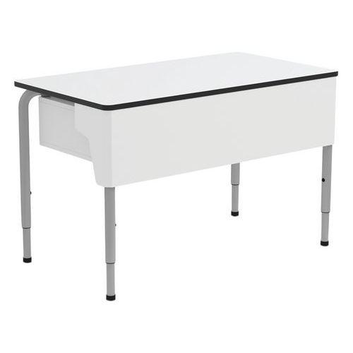 Illustration de : Table rectangle professeur Plus blanc-Mirplay School