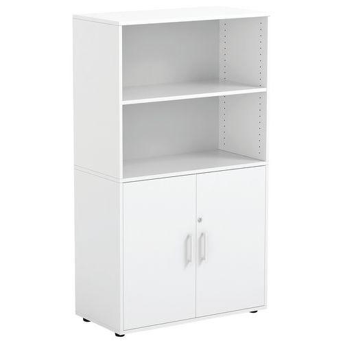 Illustration de : Armoire Flora 4 étagères dont 2 portes serrure