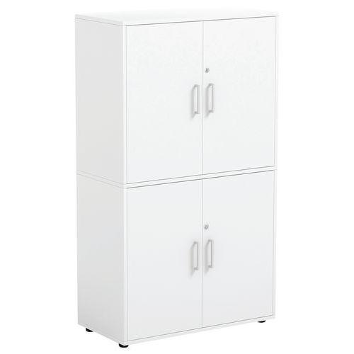 Illustration de : Armoire Inge avec 4 étagères dont 4 portes avec serrure-Mirplay School