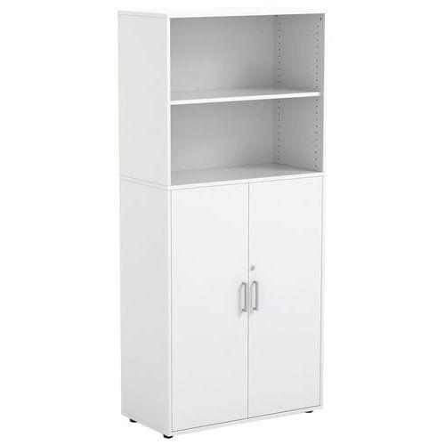Illustration de : Armoire Maud avec 5 étagères dont 2 portes avec serrure-Mirplay School