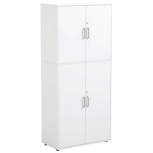 Illustration de : Armoire Rosie avec étagères et  4 portes avec serrure-Mirplay School