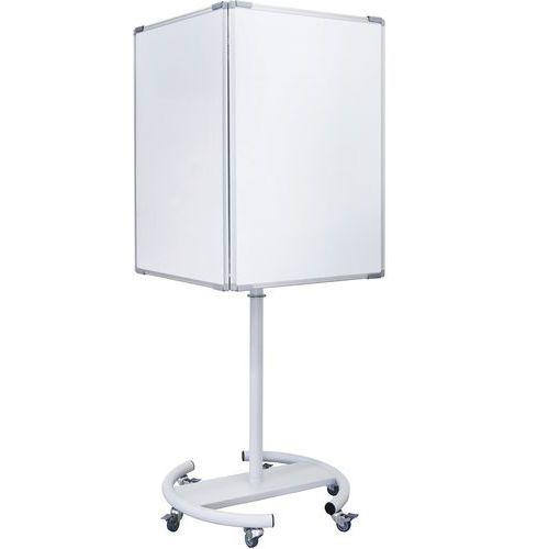 Illustration de : Tableau blanc mobile 3 façades magnétiques A1 6 - Bi-Office