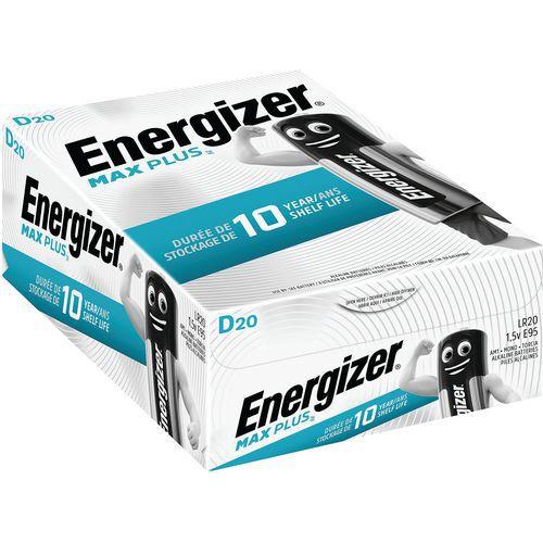 20 Pile alcaline Max Plus D - Lot de 20 - Energizer thumbnail image 1