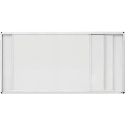 Illustration de : Tableau blanc multifaces coulissantes - Bi-Office