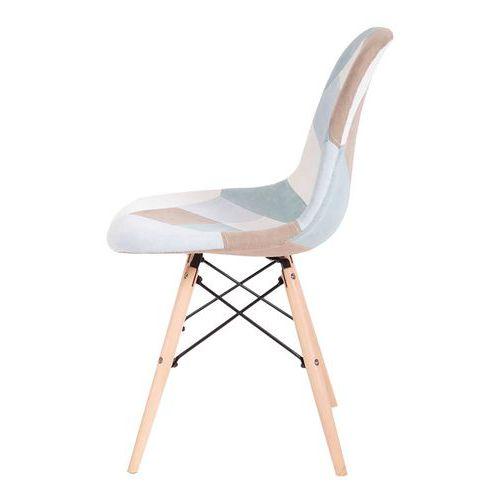 Lot de 4 chaises Karen effet patchwork bleu thumbnail image 1
