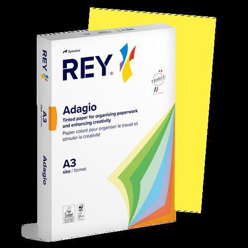 Illustration de : Ramette couleur vive 500 feuilles 80g A3 à la teinte - Rey