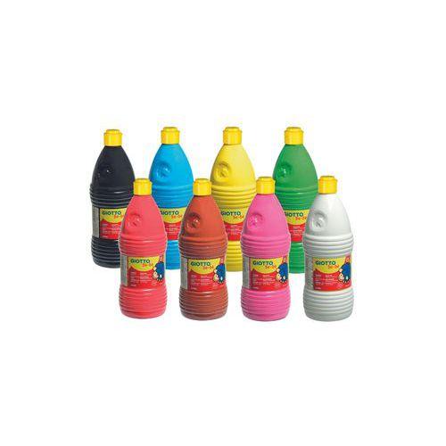 Illustration de : Assortiment 8 flacons 1 litre gouache bébé - Giotto
