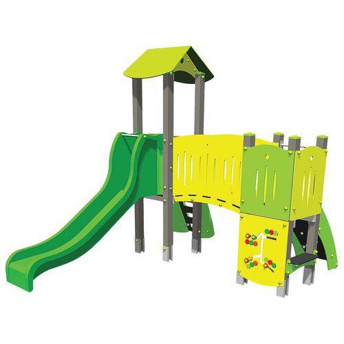 Illustration de : Structure de jeu extérieur aluminium Funny - Manutan Expert