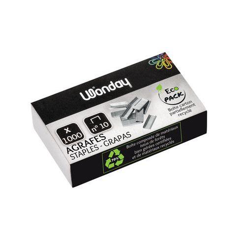 Illustration de : Boite de 1000 agrafes n° 10 - Wonday
