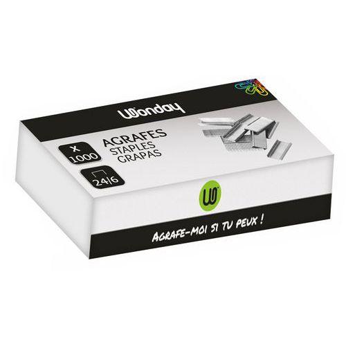Illustration de : Boite de 1000 agrafes 24/6 - Wonday