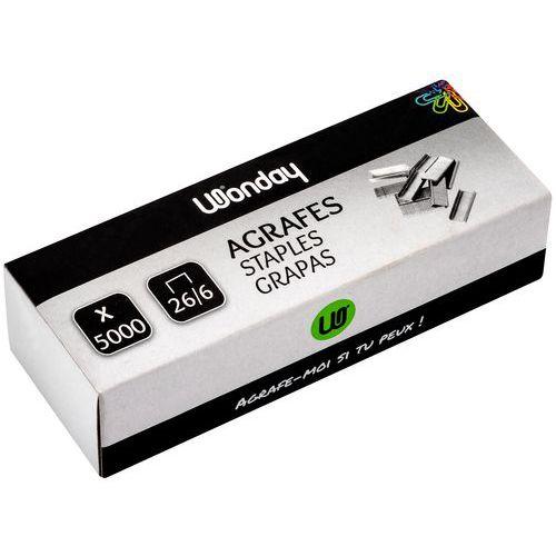 Illustration de : Boite de 5000 agrafes 26/6 - Wonday