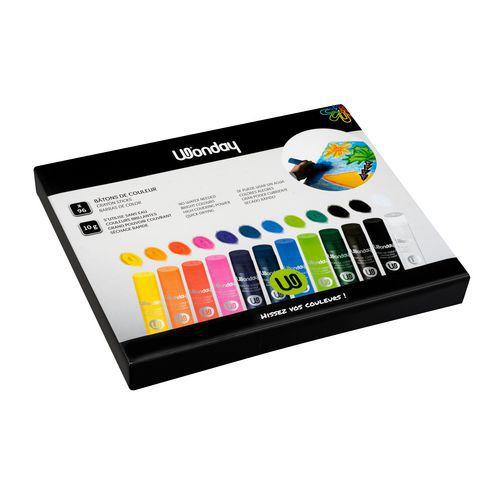 Schoolpack de 96 bâtons de 10 g gouache stick couleurs assorties thumbnail image 1