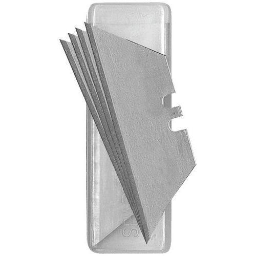 Illustration de : Boite 10 lames trapèze 60mm pour cutter gros modèle sécurité - Wonday