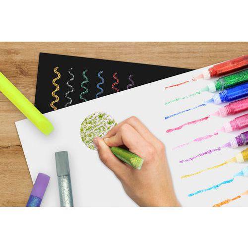 Illustration de : Blister 6 tubes 10 ml paillettes glitter glue