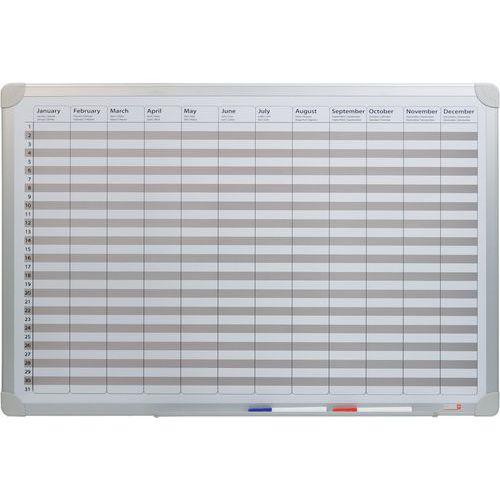 Illustration de : Planning annuel 60x90 cm - 5 langues - Desq