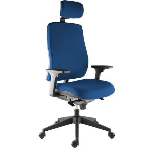 Fauteuil Harmonia accoudoir réglable+têtière Bleu thumbnail image 1
