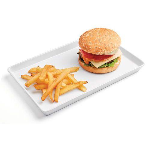 Assiette à burger en porcelaine 30,8x19,5 cm blanc thumbnail image 1