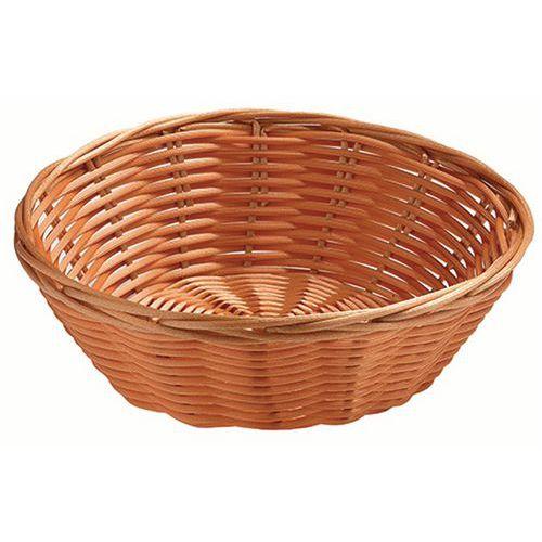 Corbeille à pain ronde en polypropylène 18x6 cm marron thumbnail image 1