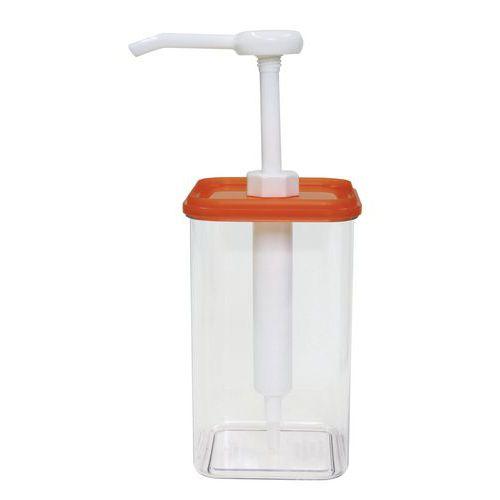 Pichet à pompe en polystyrène cristal 125cl transparent thumbnail image 1