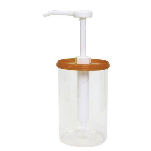Pichet à pompe en polystyrène cristal ø11,5 cm 1,35L transparent thumbnail image 1