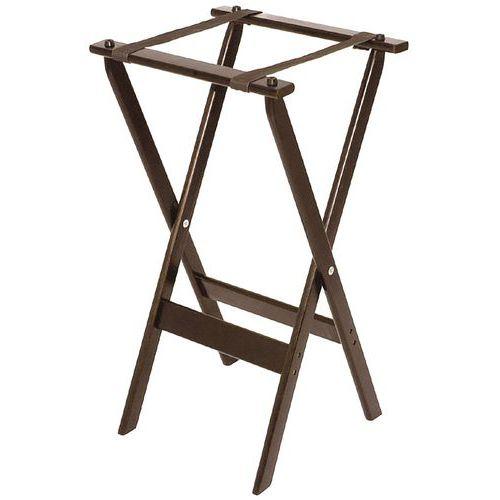 Illustration de : Porte plateau pliant en bois et caoutchouc