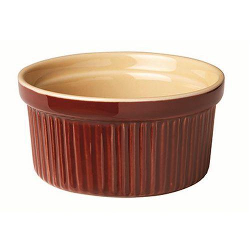 Ramequin à côte en porcelaine 17cl marron thumbnail image 1