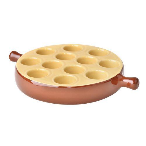 Poêlon à escargots en porcelaine émaillée rustique-Terroir thumbnail image 1