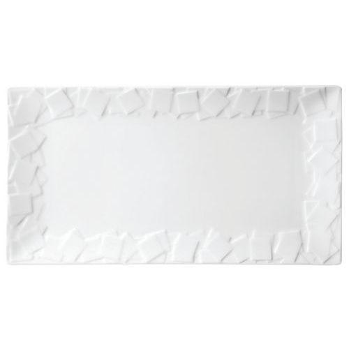 Assiette rectangulaire plate en porcelain 24x13x1,5 cm blanc-Mozaïk thumbnail image 1