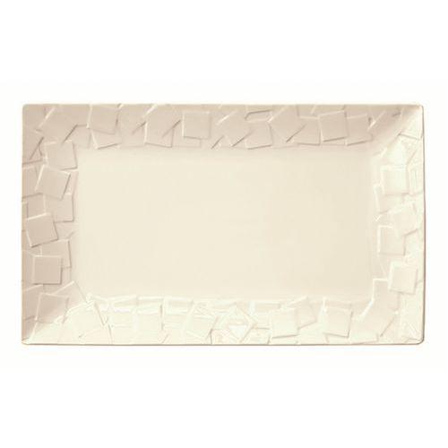 Assiette rectangulaire plate en porcelaine 30x17x2,2 cm blanc-Mozaïk thumbnail image 1