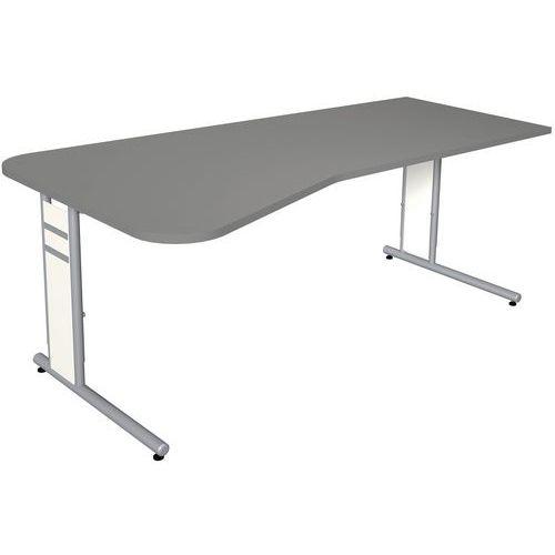 Illustration de : Bureau droit réglable wave Form 4