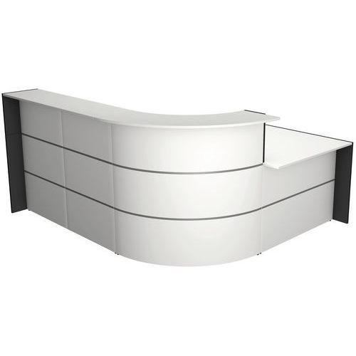 Banque d'accueil compact Bari Blanc Module d'accueil Gauche thumbnail image 1