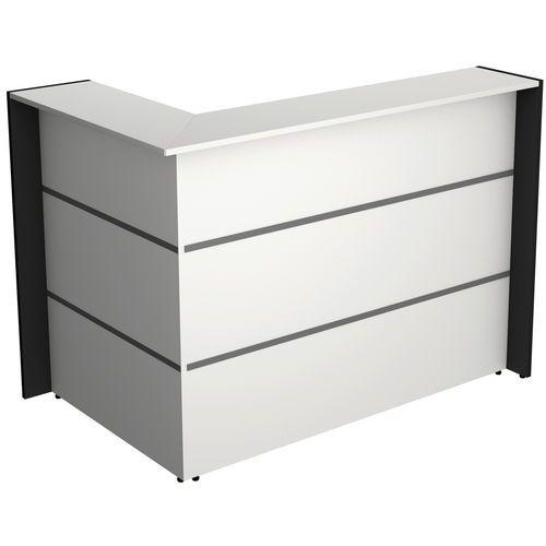 Banque d'accueil d'angle Bari Blanc thumbnail image 1