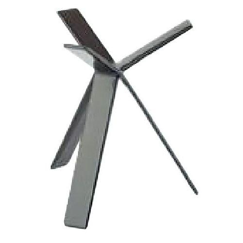 Support buffet en métal gommé ø 16 hauteur1 8 cm argent thumbnail image 1
