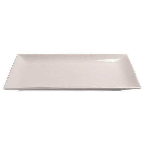 Assiette carrée plate en porcelaine 21x21x2 cm blanc-Clelia thumbnail image 1