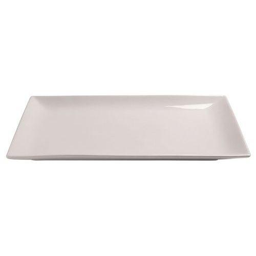 Assiette carrée plate en porcelaine 24x24x2 cm blanc-Clelia thumbnail image 1