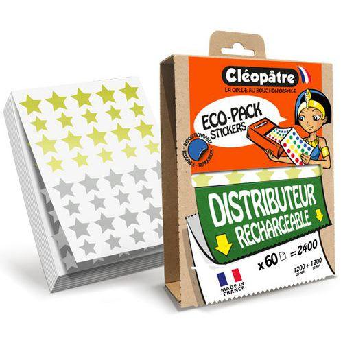 Eco-Pack 2400 gommettes étoile 12/20mm or/argent thumbnail image 1