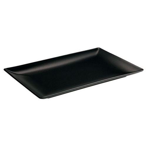 Assiette rectangulaire en grès 30X20X2,5 cm noir-Kuro thumbnail image 1