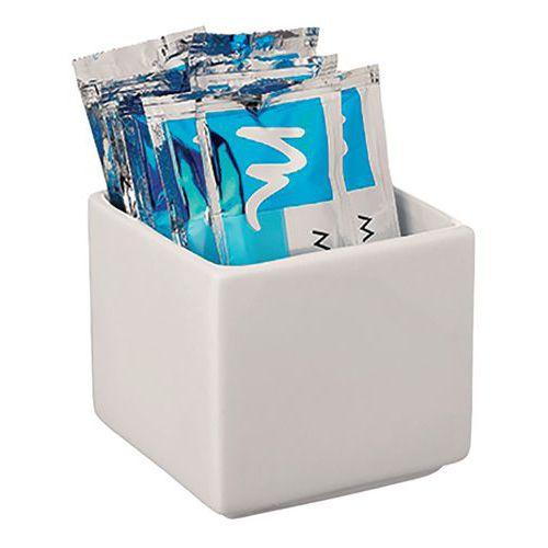 Cube de table 7x7x6,5 cm 16 cl blanc - Cube thumbnail image 1