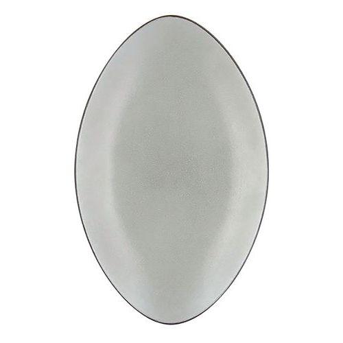 Assiette ovale en porcelaine gris-Equinoxe-Revol thumbnail image 1