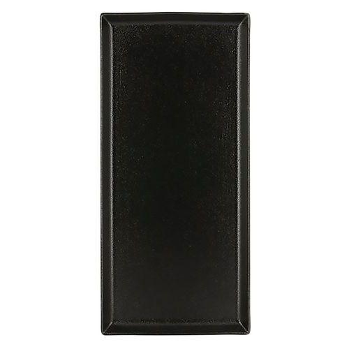 Assiette rectangulaire en porcelaine noir-Equinoxe-Revol thumbnail image 1