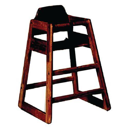 Chaise bébé en bois empilable foncé thumbnail image 1